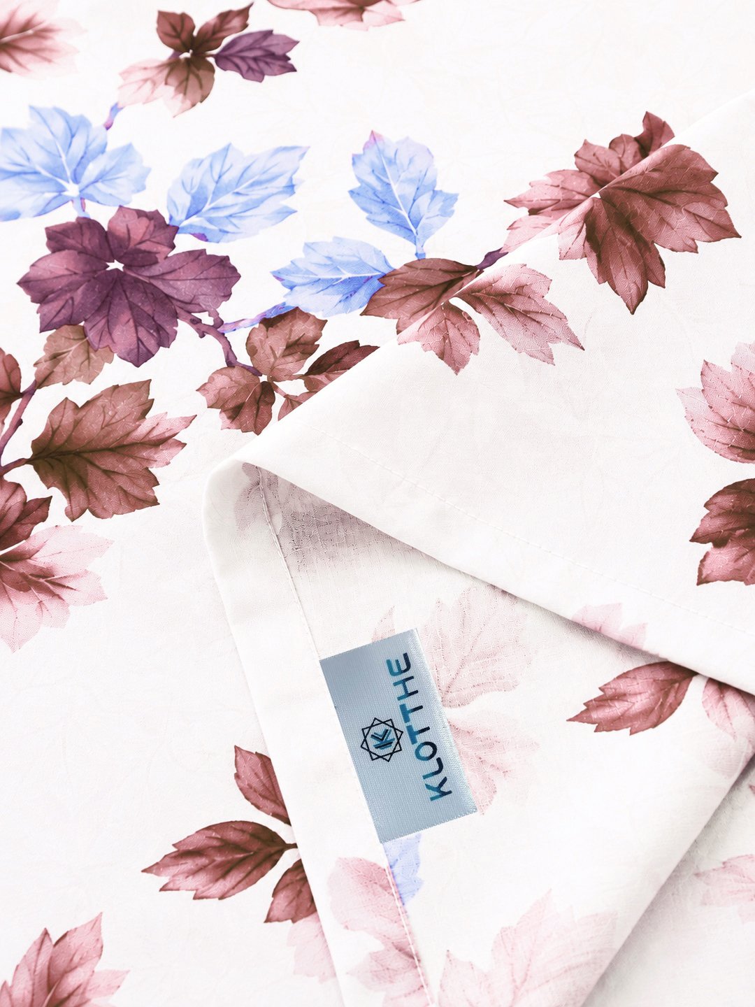 Cream Floral Cotton Blend Double Bedsheet with 2 Pillow Covers
