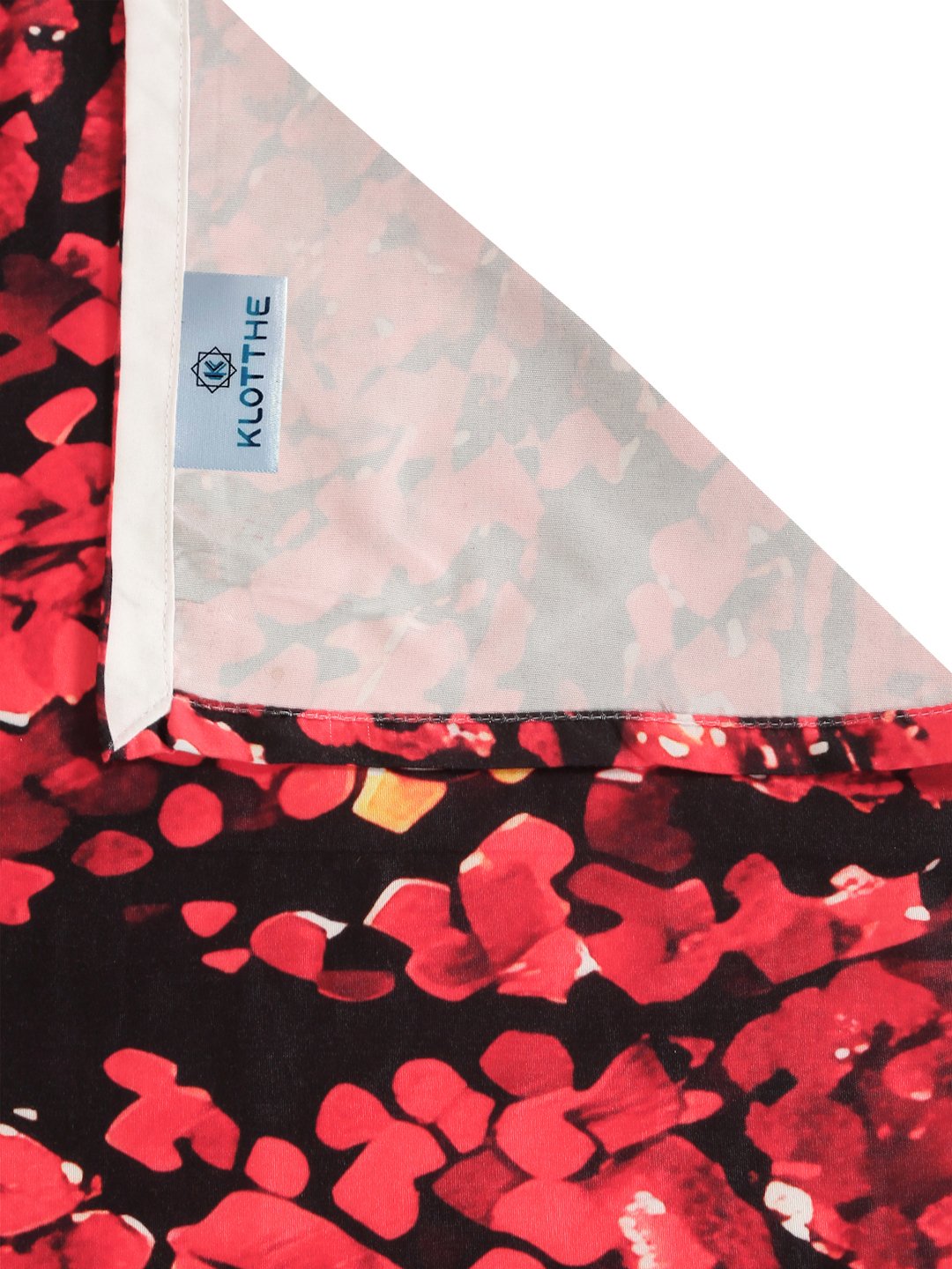 Digital Printed Red Conversational Cotton Blend Double Bedsheet with 2 Pillow Covers