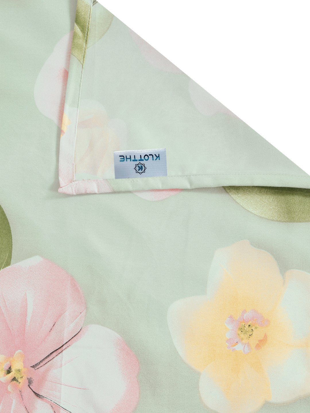 Green Floral 7D Cotton Blend Single Bedsheet with Pillow Cover