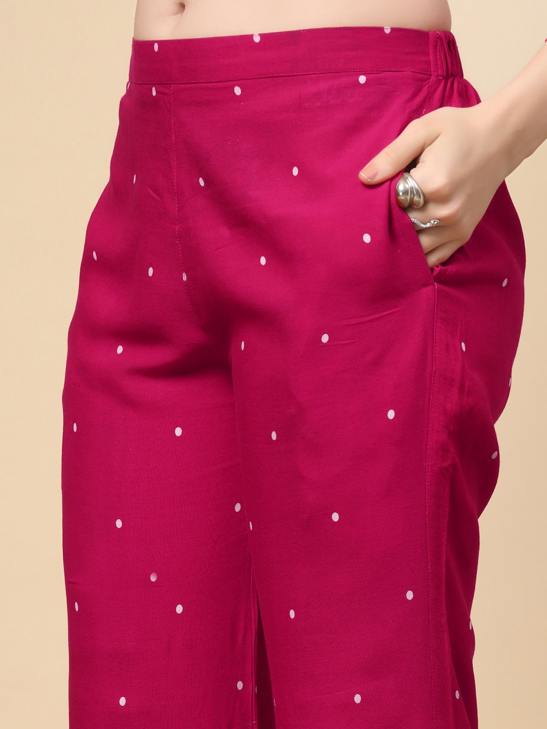 Pink Cotton Printed Shirt With Trousers Co-Ords Set