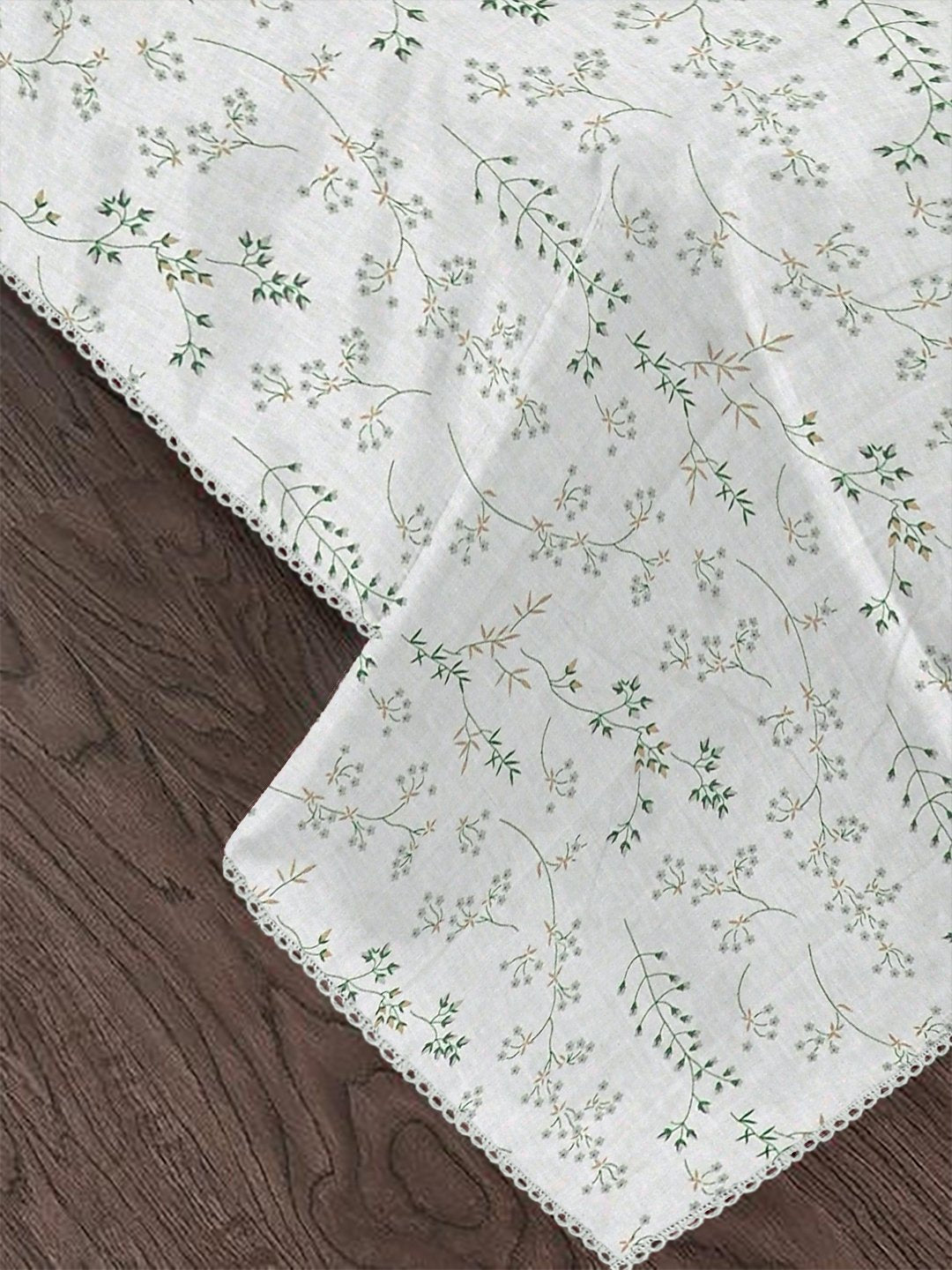 Green Pure Cotton Floral Double Bed Dohar