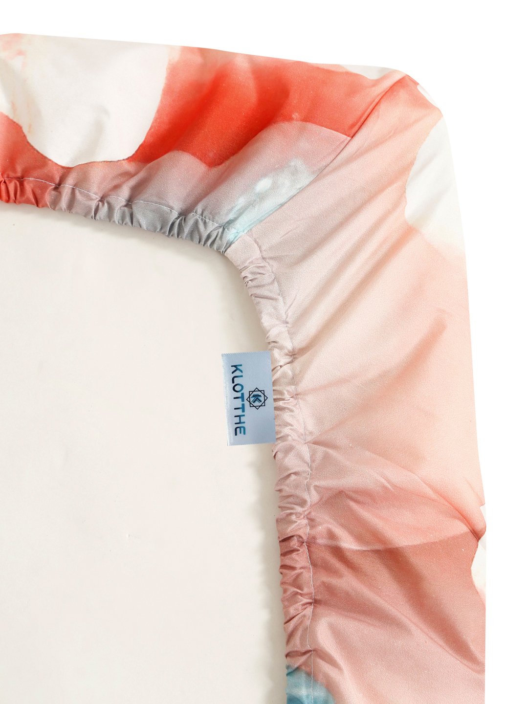 Orange 7D Cartoon Characters Printed Fitted Cotton Blend Double Bedsheet with 2 Pillow Covers