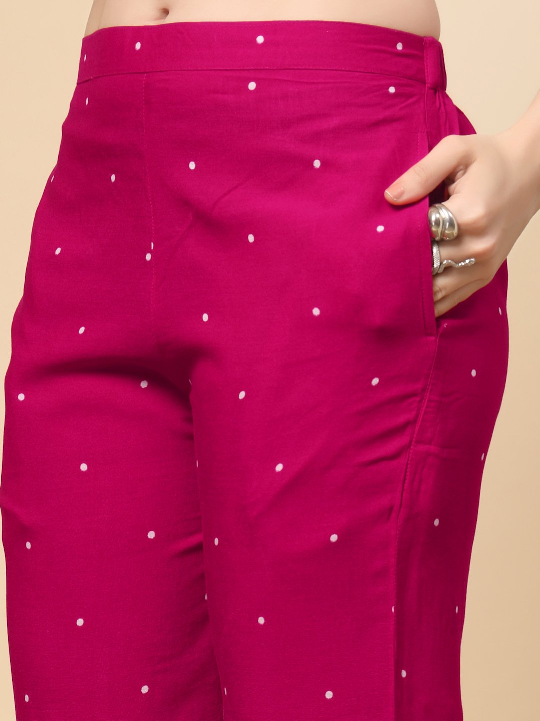 Pink Cotton Printed Shirt With Trousers Co-Ords Set