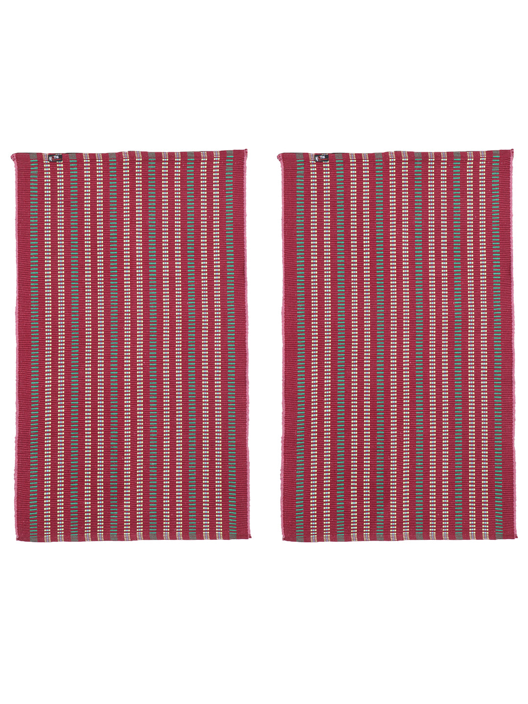KLOTTHE Set of Two Red Cotton Rugs 60X90 cm