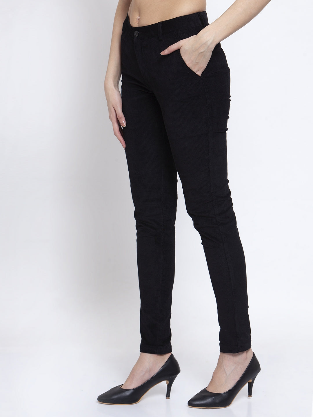 KLOTTHE Black Cotrise Solid Trousers
