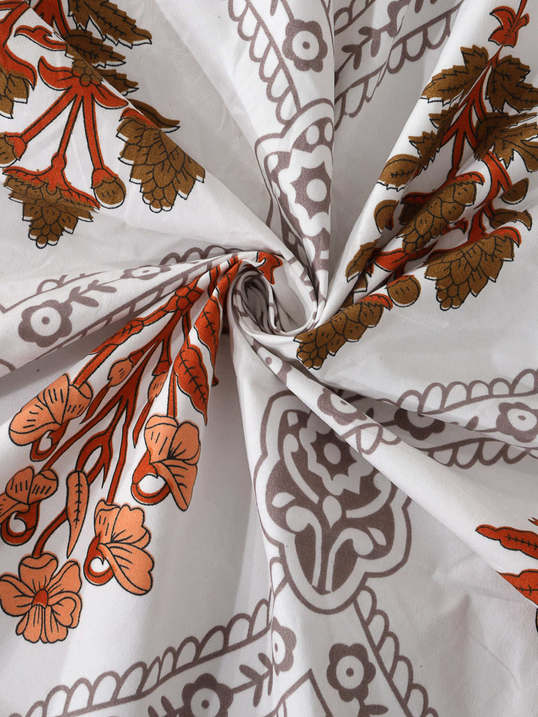 Klotthe Multicolor Floral 300 TC Cotton Blend Double Bedsheet with 2 Pillow Covers