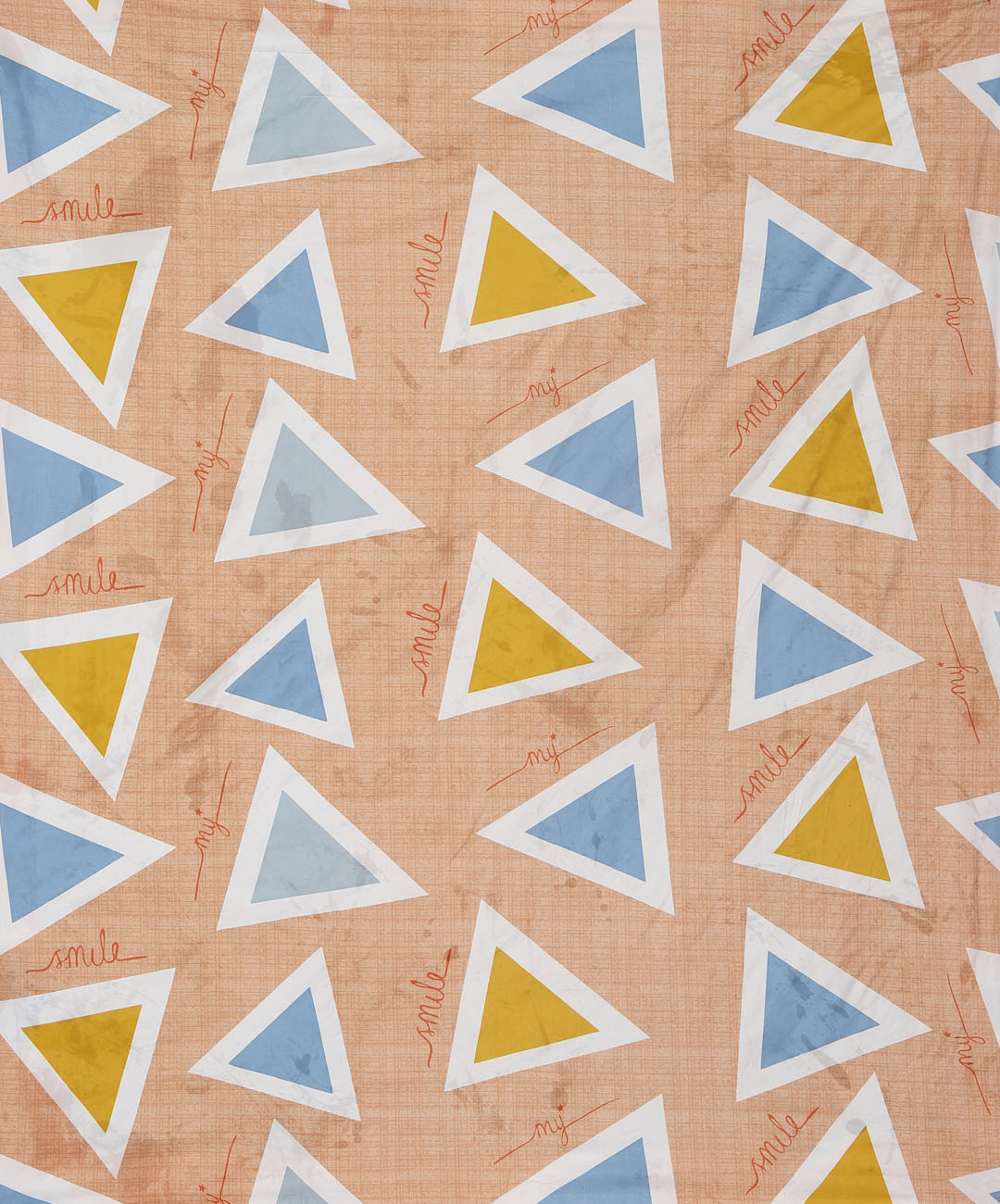 Klotthe Multi Geometric 300 TC Cotton Blend Double Bedsheet with 2 Pillow Covers