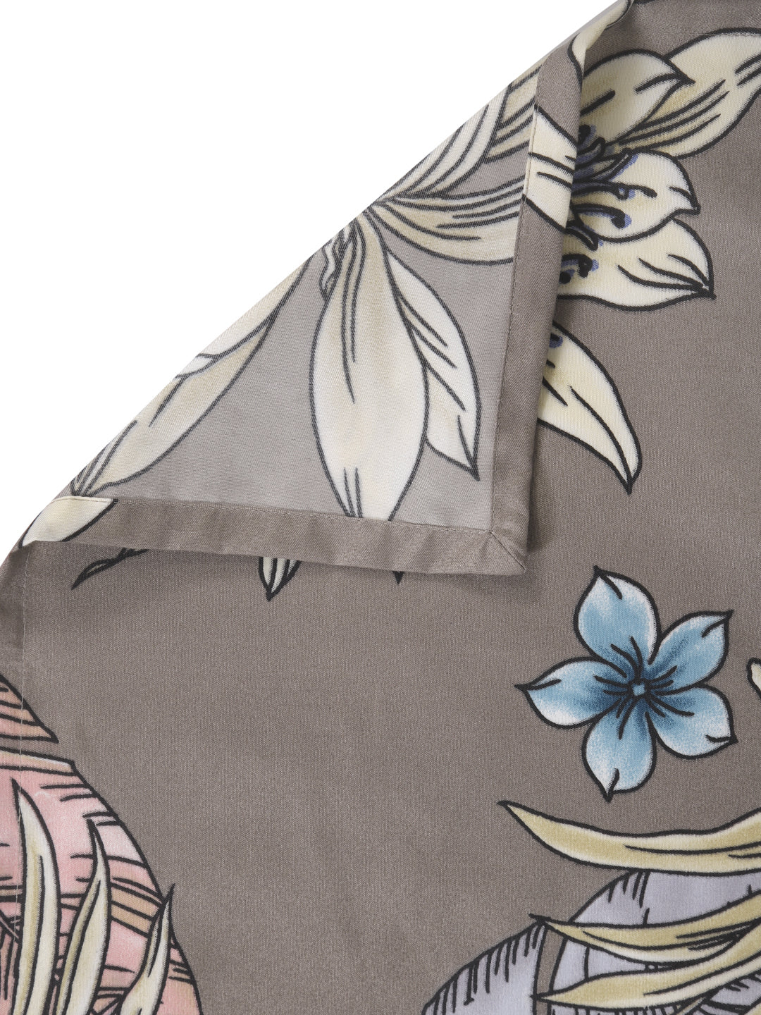 KLOTTHE Brown PolyCotton Floral 210 Thread Count Double King Bedsheet With 2 Pillow Covers (250X215 cm)