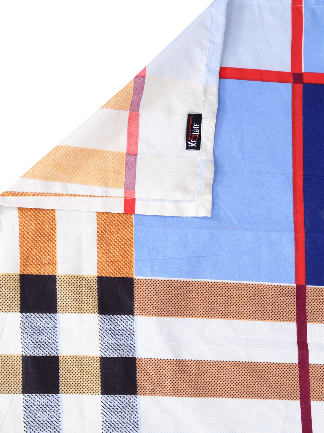 Klotthe Multi Geometric 210 TC Polycotton Bedsheet with 2 Pillow Covers