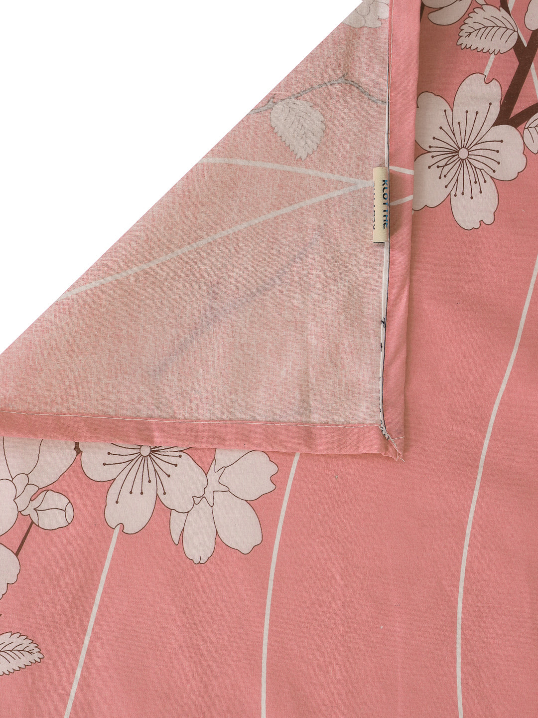 Klotthe Multicolor Floral 400 TC Pure Cotton Single Bedsheet with Pillow Cover