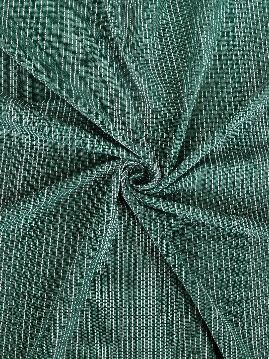 Klotthe Green Woven Design Single Bed cover with one pillow cover