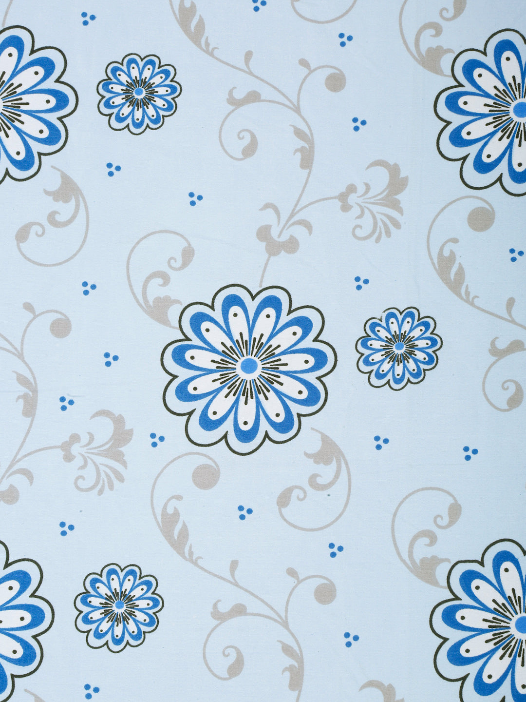 Klotthe Multicolor Floral 300 TC Cotton Blend Double Bedsheet with 2 Pillow Covers