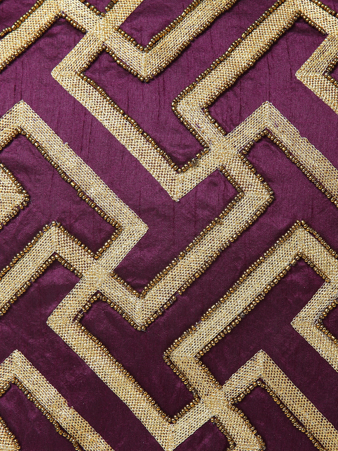 KLOTTHE Set of Two Purple Poly Cotton Cushion Covers With Microfibre Fillers (40X40 cm)