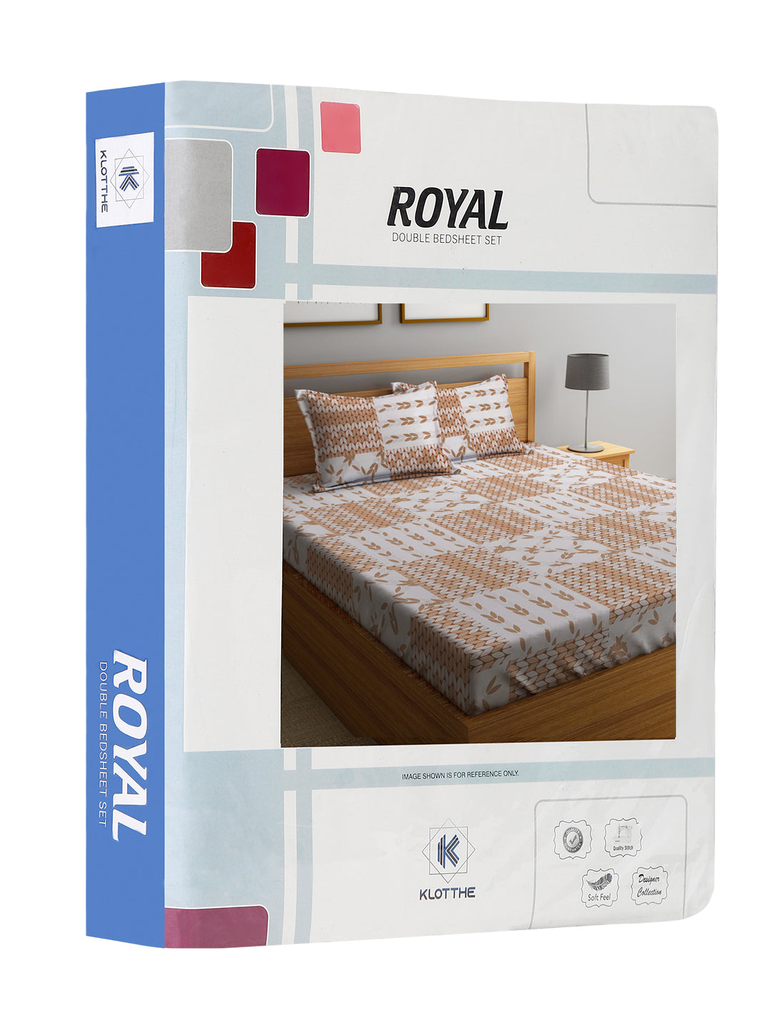 Klotthe Multi Floral 300 TC Cotton Blend Double Bed Sheet with 2 Pillow Covers in Book Fold Packing