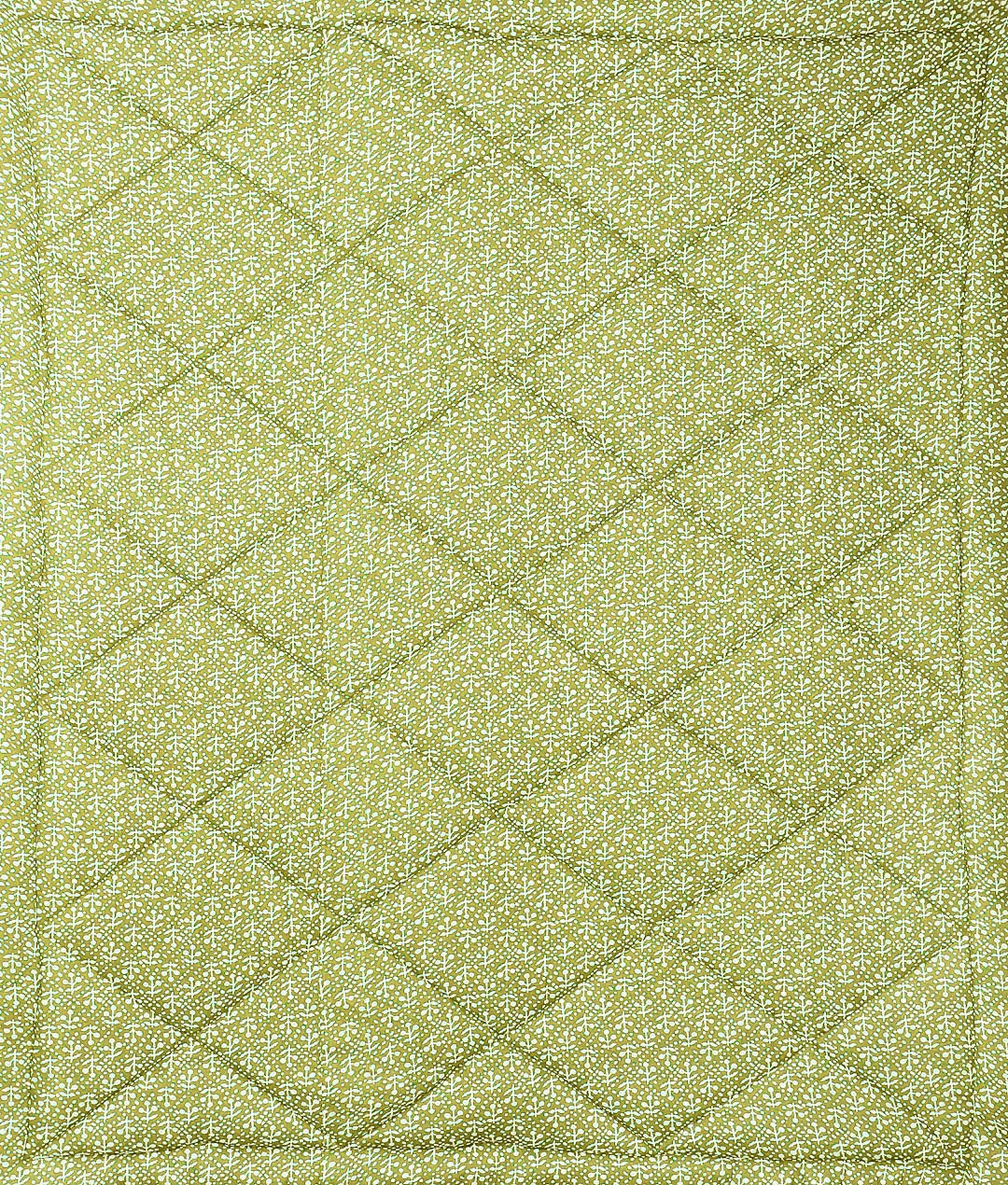 Klotthe Green Abstract Printed 600 GSM Mild Winter Jaypuri Double Bed Quilt