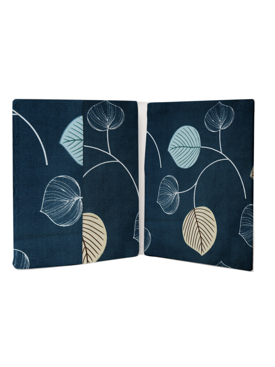Klotthe Blue Floral 300 TC Cotton Blend Double Bedsheet Set in Book Fold Packing