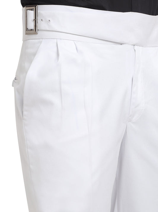 Italian Style Formal Gurkha Pant-White