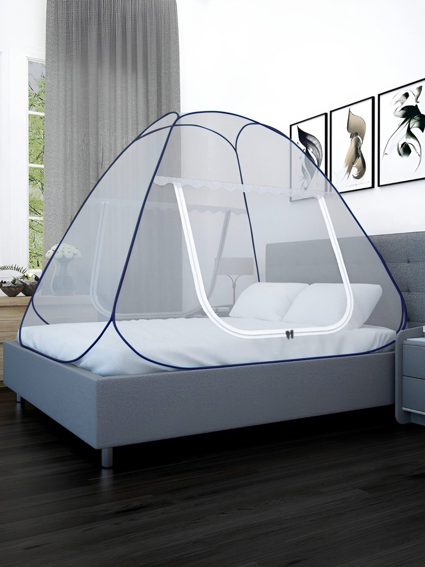 Luxury Foldable Pop-Up Mosquito Net Tent for King Size Bed