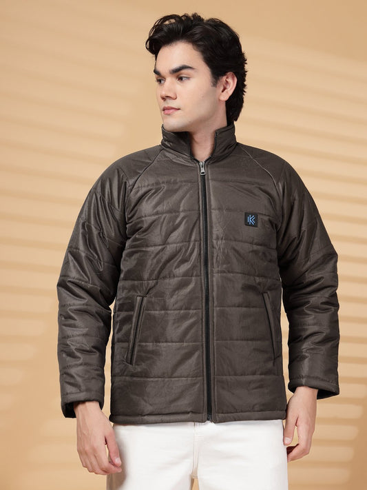 Klotthe Men Dark Brown Heavy Winter Quilted Jacket