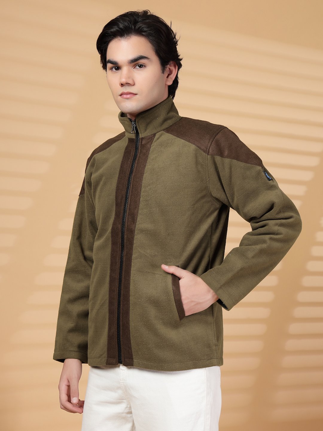 Klotthe Men Brown Heavy Winter Bomber Jacket