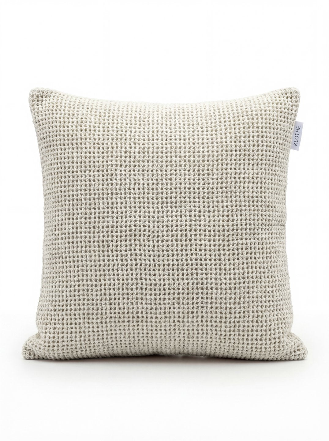 Cream Set of 5 Self Design Pure Cotton Cushion Covers (40X40 cm)