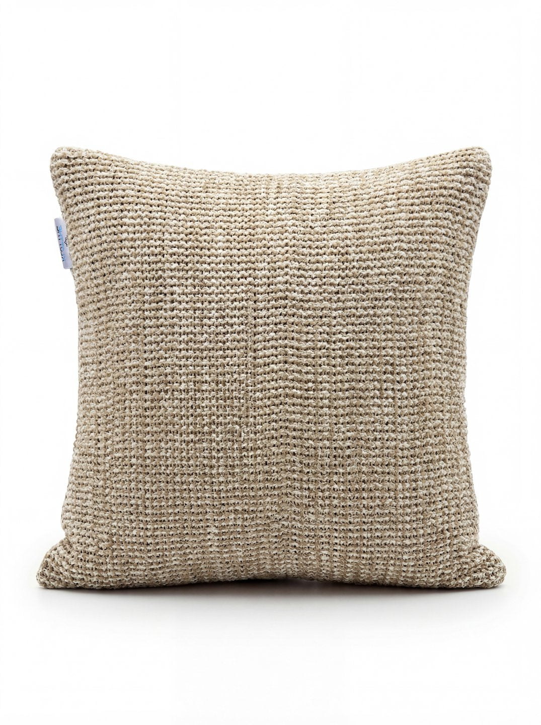 Beige Set of 5 Self Design Pure Cotton Cushion Covers (40X40 cm)