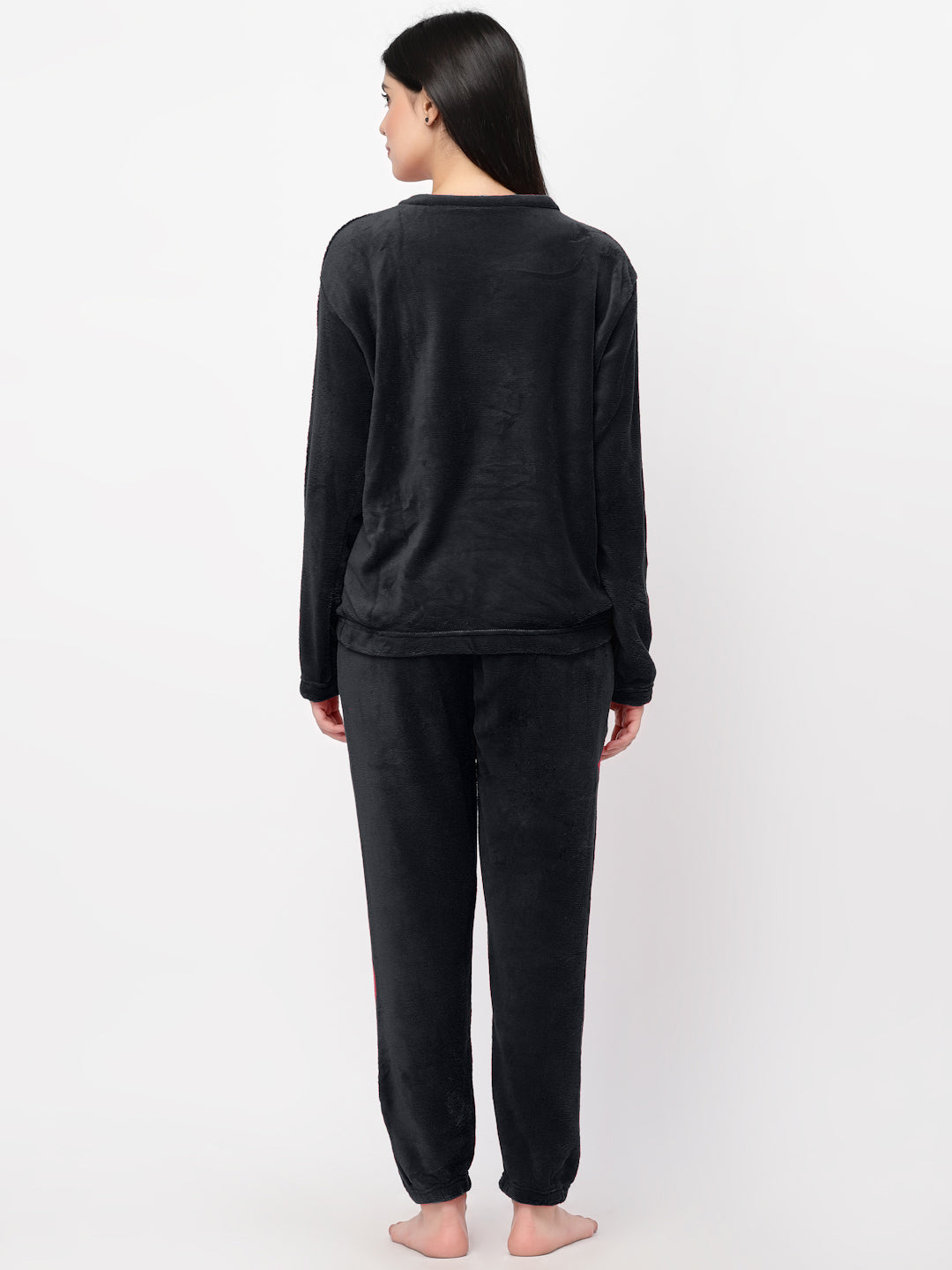 Woolen Fleece Winter Warm Night Suit for Women by KLOTTHE®