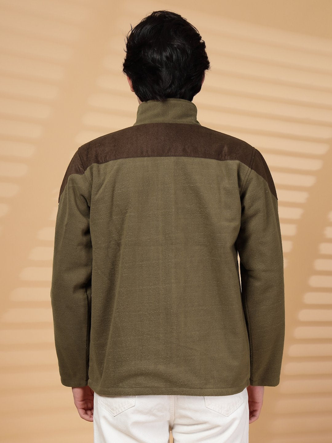 Klotthe Men Brown Heavy Winter Bomber Jacket
