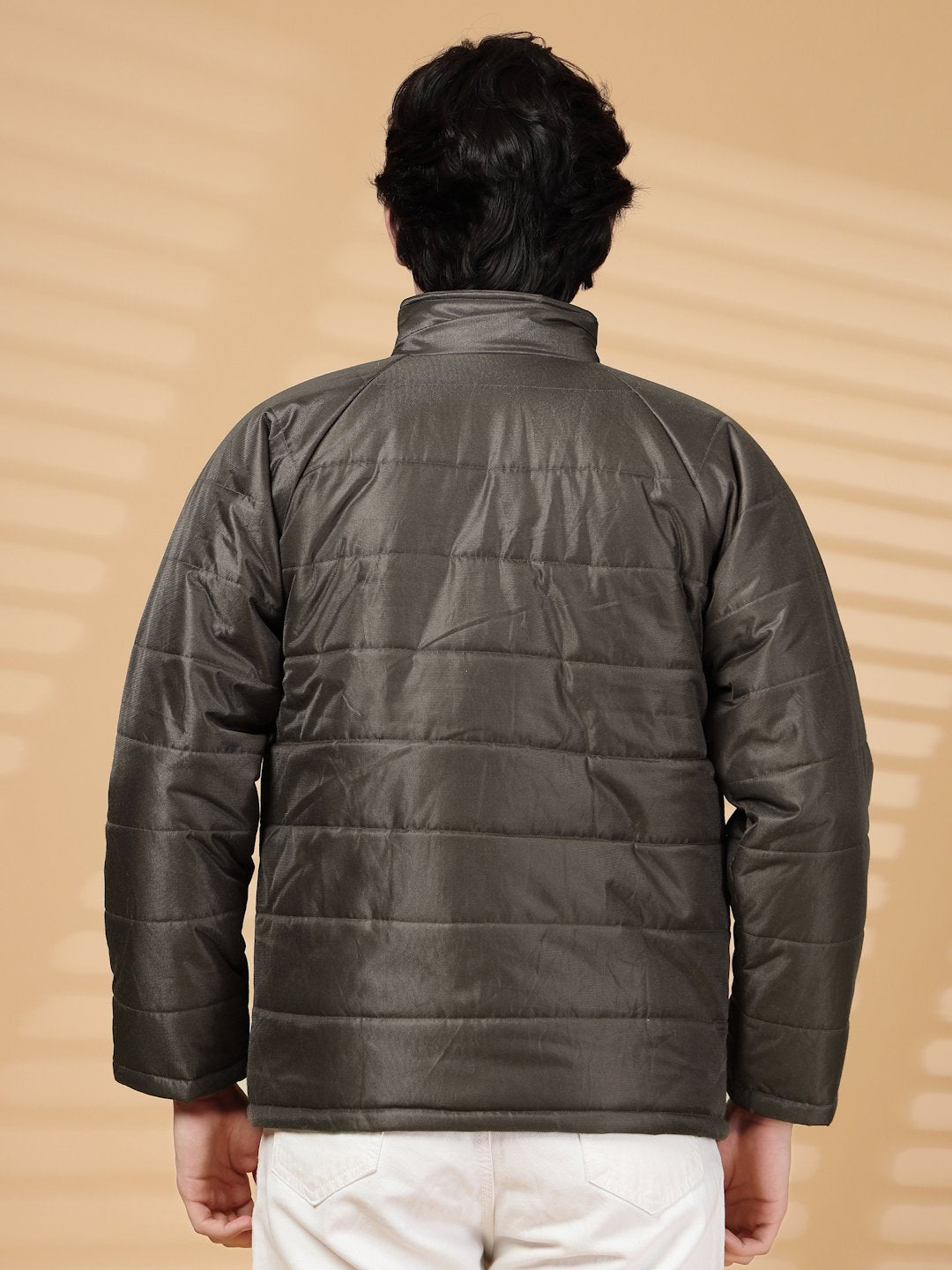 Klotthe Men Dark Brown Heavy Winter Quilted Jacket