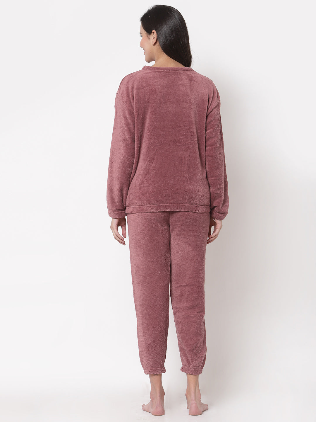 Woolen Fleece Winter Warm Night Suit for Women by KLOTTHE Woolen Fleece Winter Warm Night Suit for Women by KLOTTHE