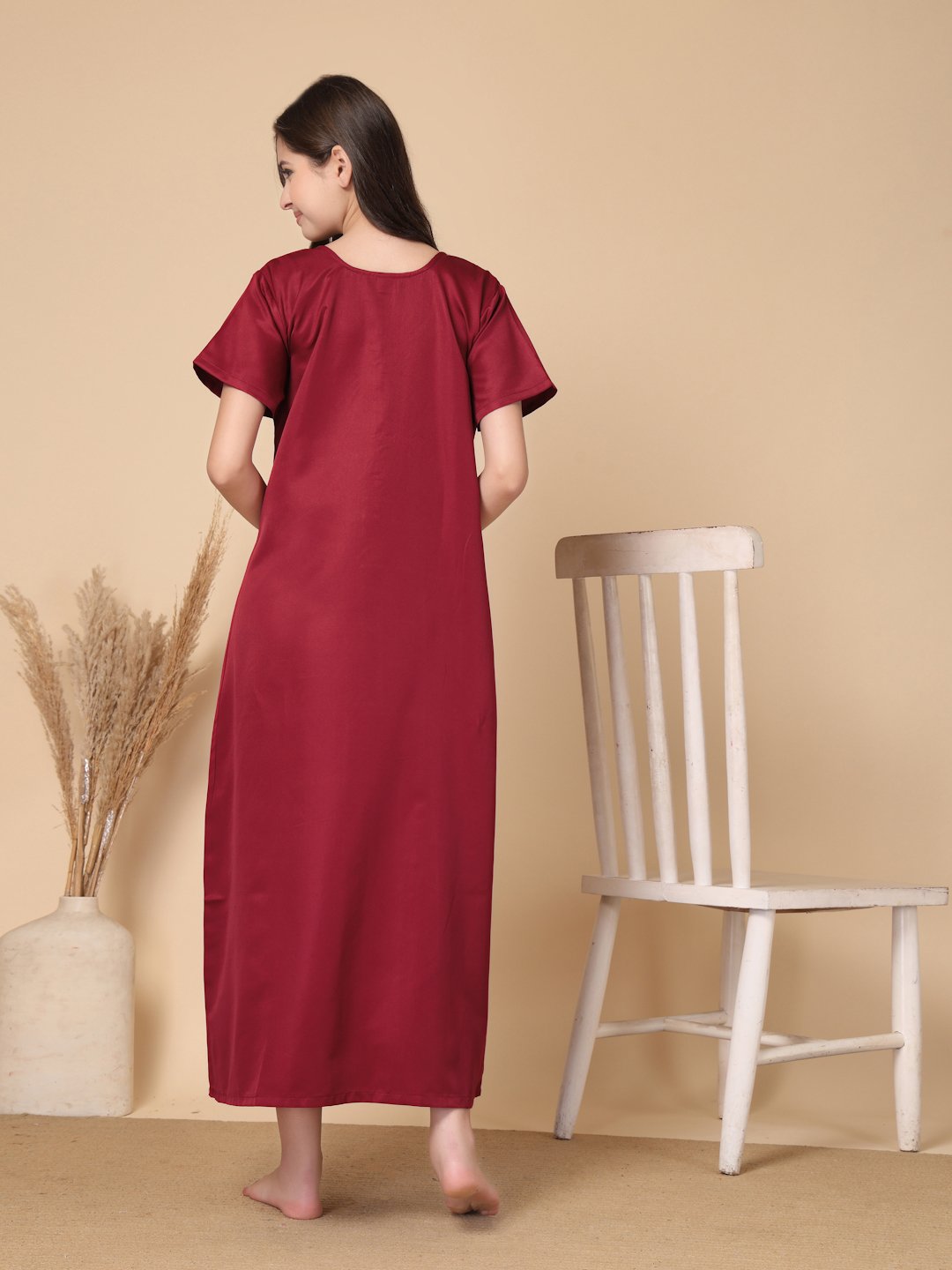 White Floral Soft Feel Cotton Blend Printed Maxi