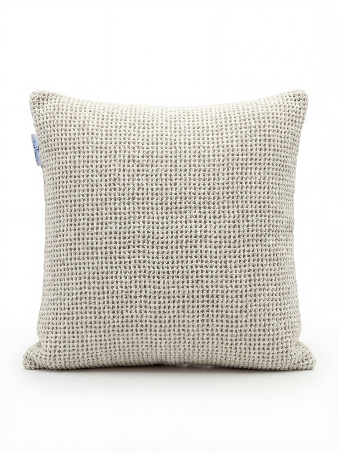 Cream Set of 5 Self Design Pure Cotton Cushion Covers (40X40 cm)
