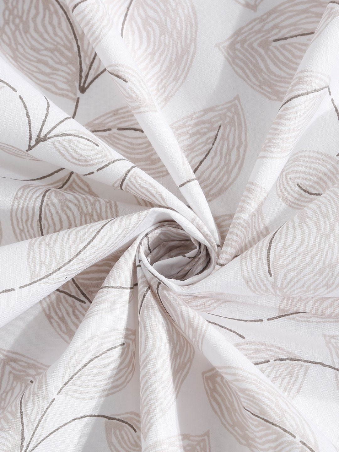 White Floral 400 TC Pure Cotton Super King Double Bedsheet with 2 Pillow Covers
