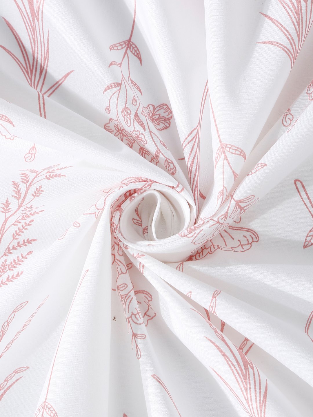 White Floral 400 TC Pure Cotton Super King Double Bedsheet with 2 Pillow Covers