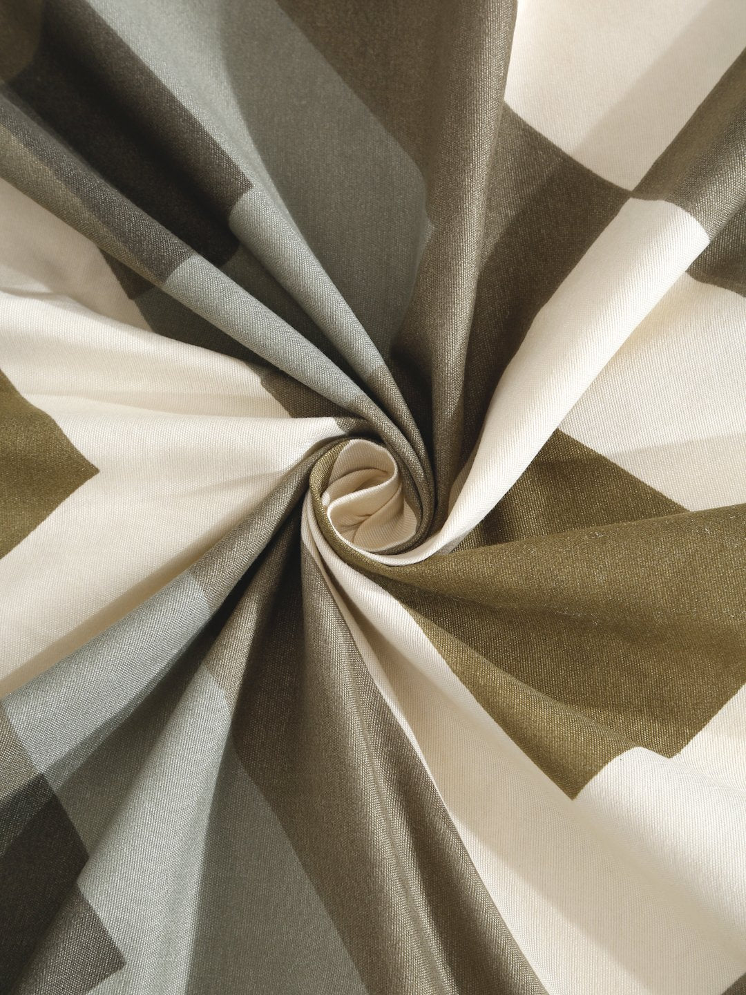 Multi Geometric 300 TC Cotton Blend Fitted Single Bedsheet in Book Fold Packing