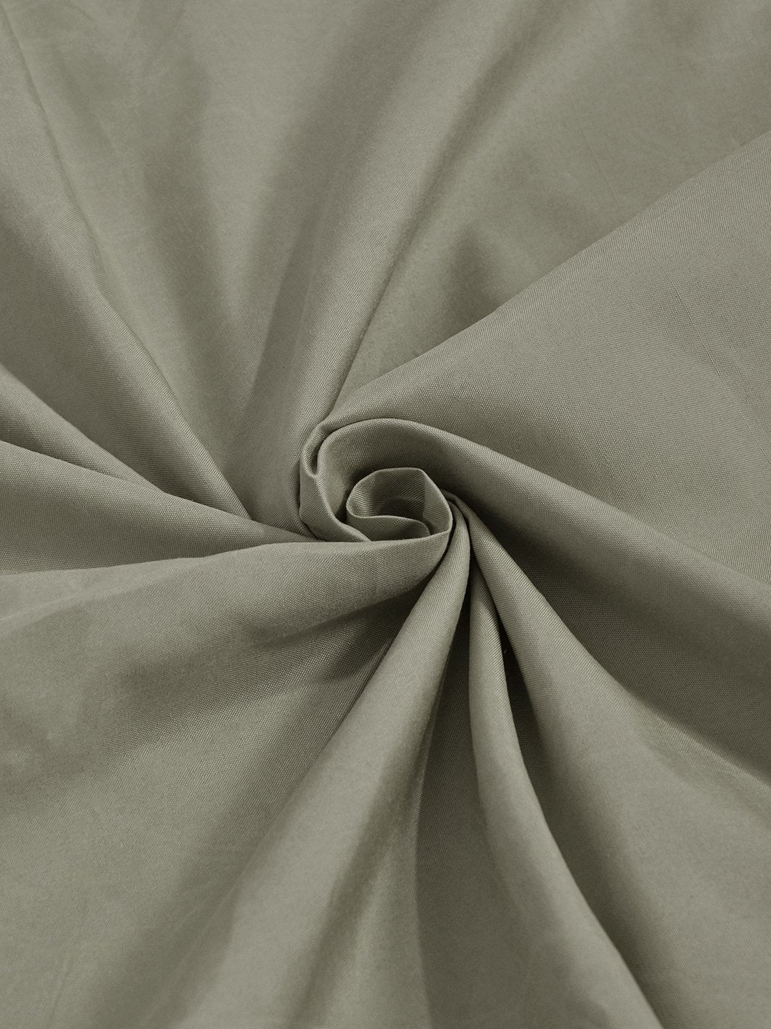 Brown Solid 300 TC Cotton Blend Fitted Single Bedsheet with 2 Pillow Covers