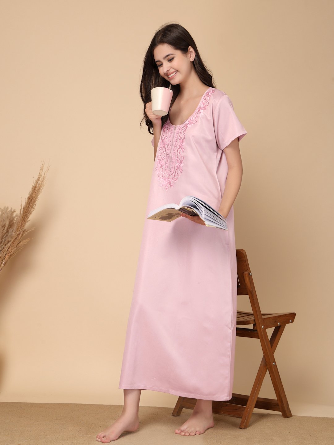 Green Floral Soft Feel Cotton Blend Printed Maxi
