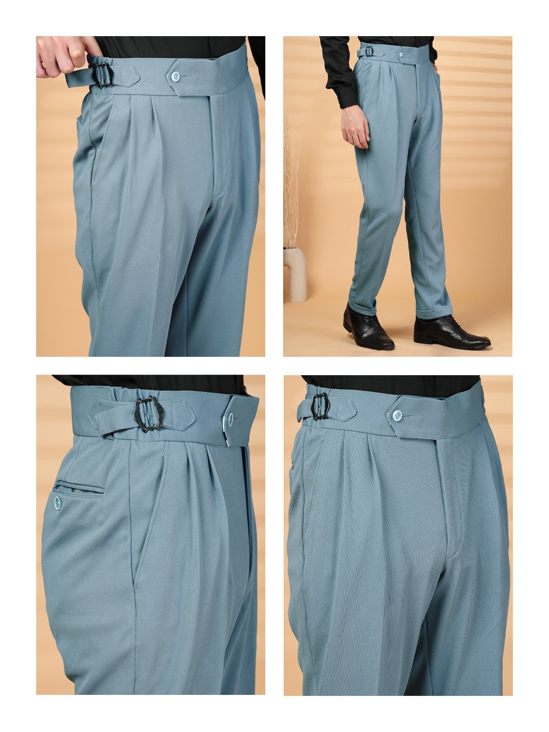 Dark Grey Lycra Cotton Comfort-Fit Solid Regular Formal Trouser