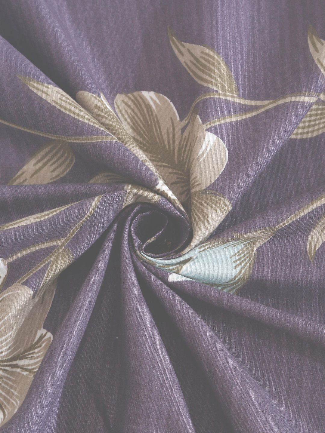 Multi Floral 300 TC Cotton Blend Fitted Double Bedsheet with 2 Pillow Covers