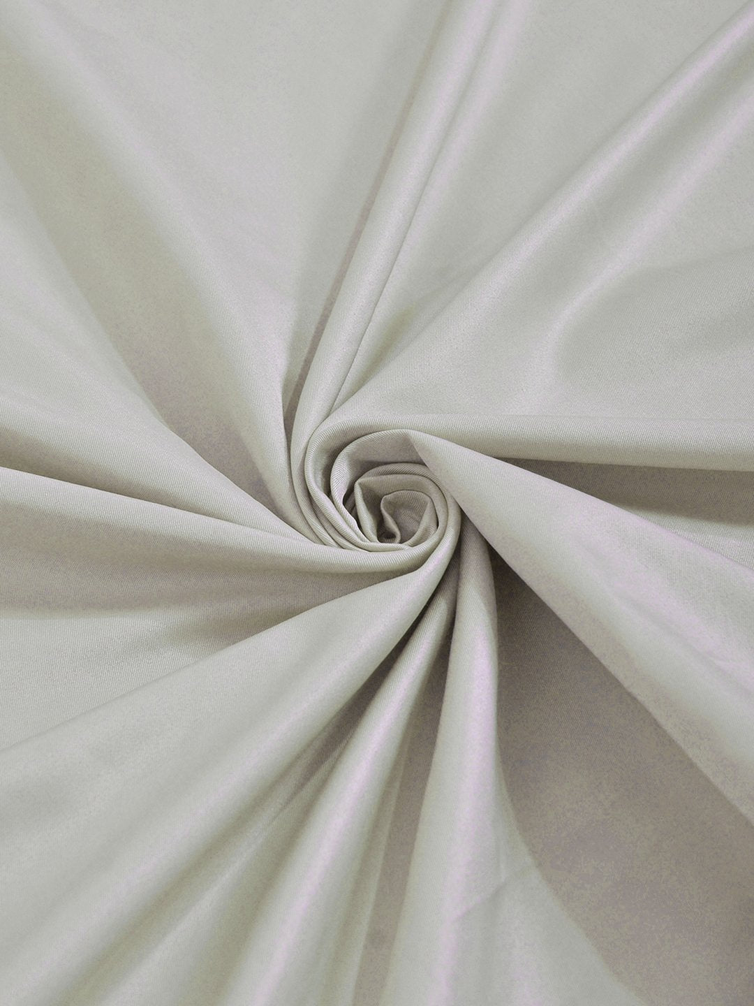 Cream Solid 400 TC Satin Fitted Super King Double Bedsheet with 2 Pillow Covers & 2 Cushion Covers