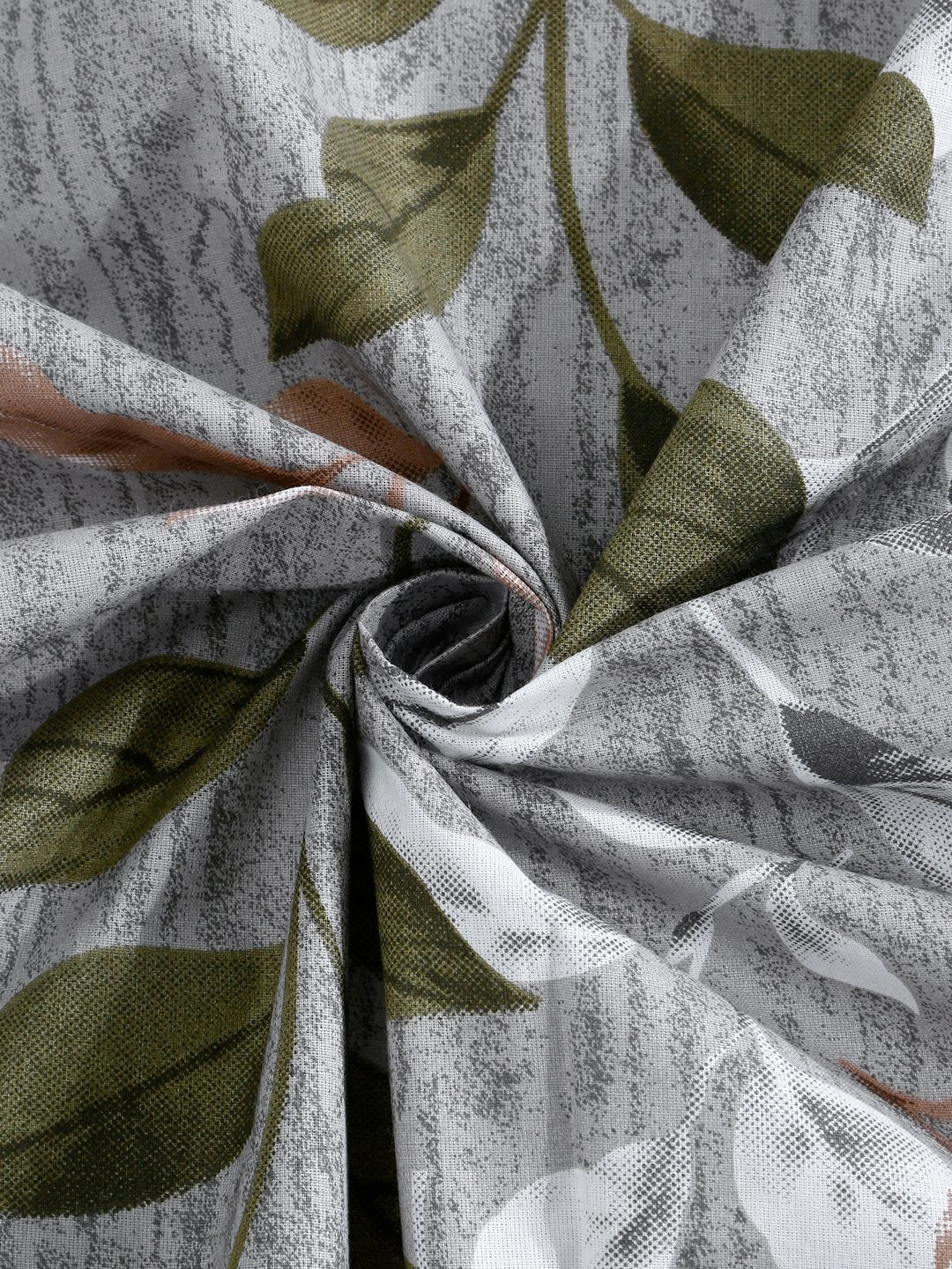 Grey Floral 400 TC Pure Cotton Double Bedsheet with 2 Pillow Covers