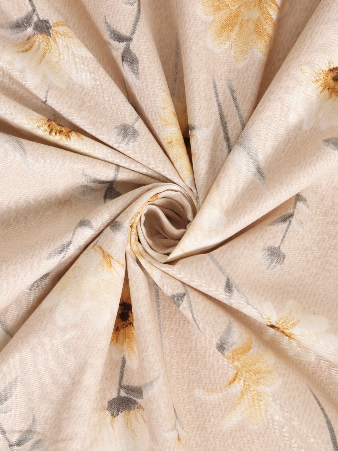 Peach Cotton Blend Floral Double Bed Dohar