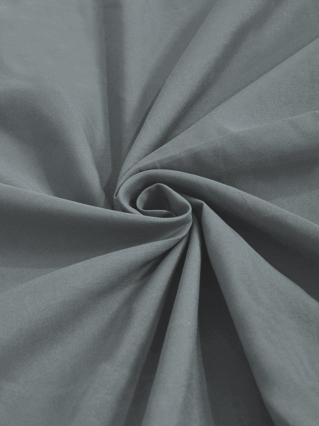 Grey Solid 300 TC Cotton Blend Fitted Single Bedsheet with 2 Pillow Covers