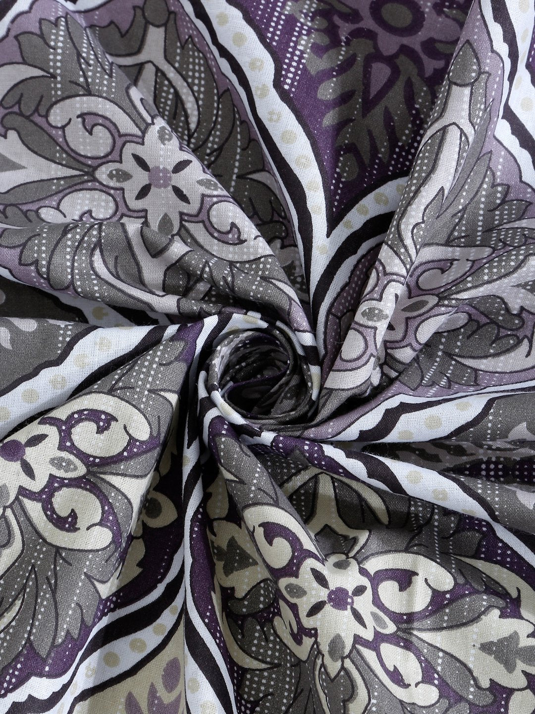 Multi Floral 400 TC Pure Cotton Fitted Double Bedsheet with 2 Pillow Covers