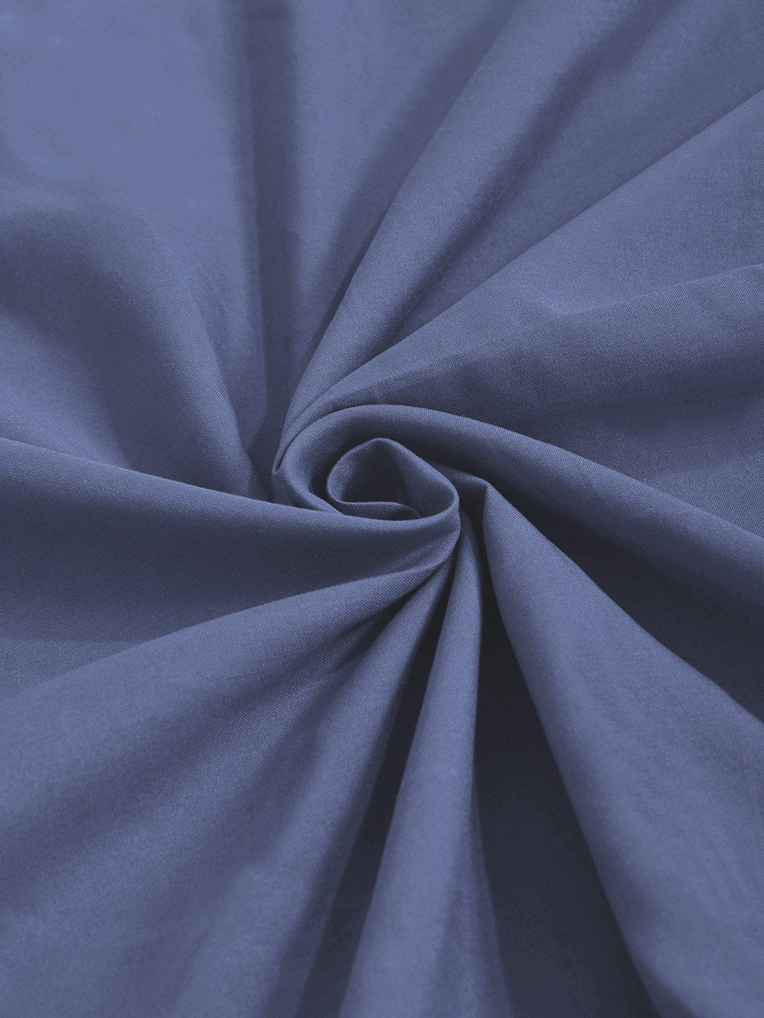 Blue Solid 300 TC Cotton Blend Single Bedsheet with 2 Pillow Covers