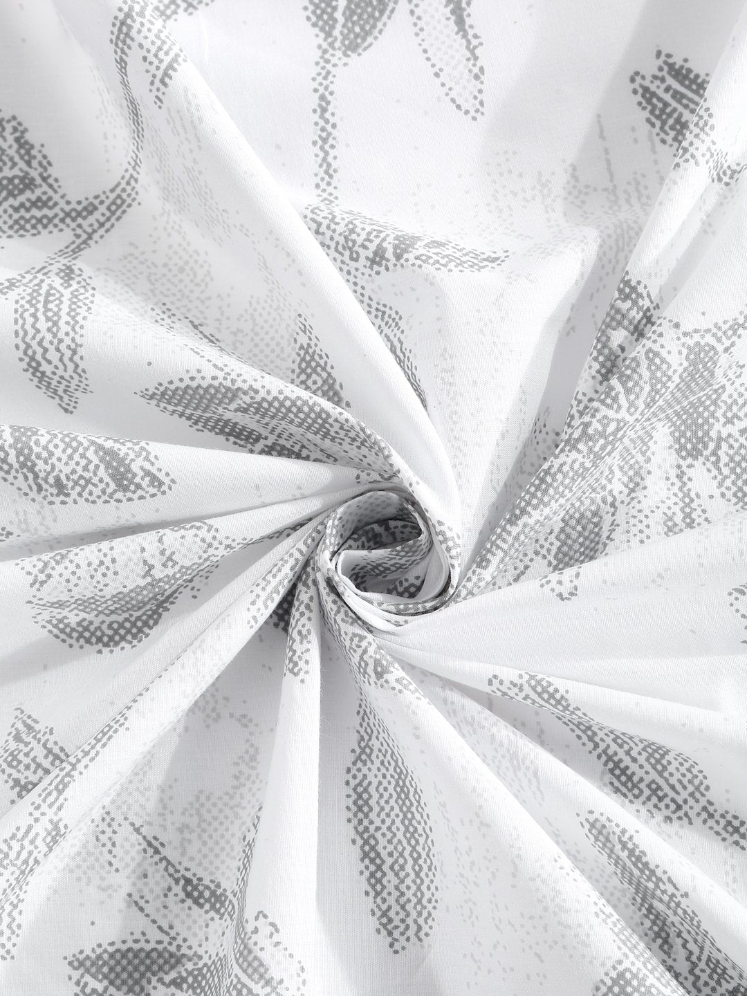 White Floral 400 TC Pure Cotton Super King Double Bedsheet with 2 Pillow Covers