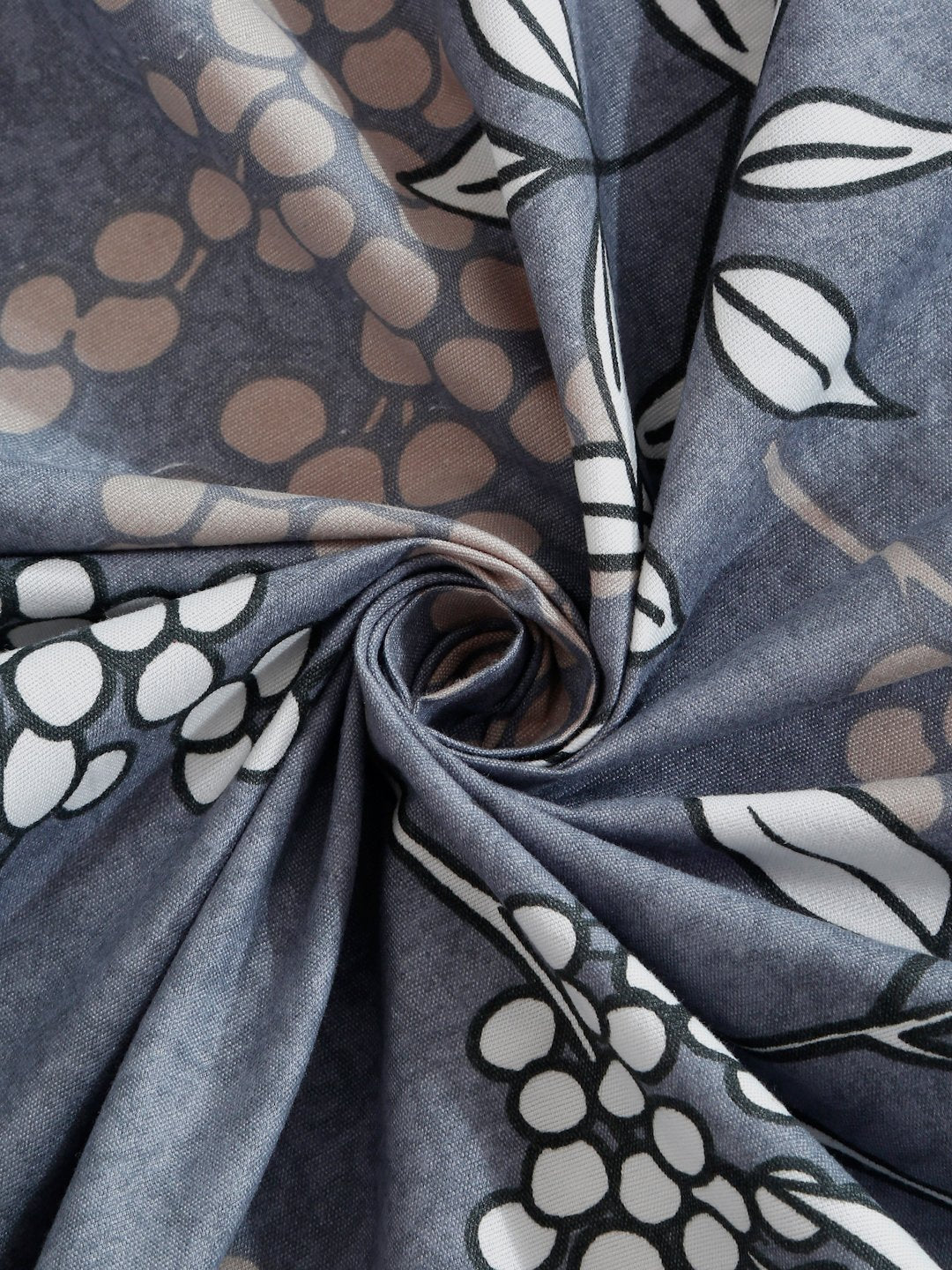 Grey Floral  300 TC Cotton Blend Double Bedsheet in Book Fold Packing