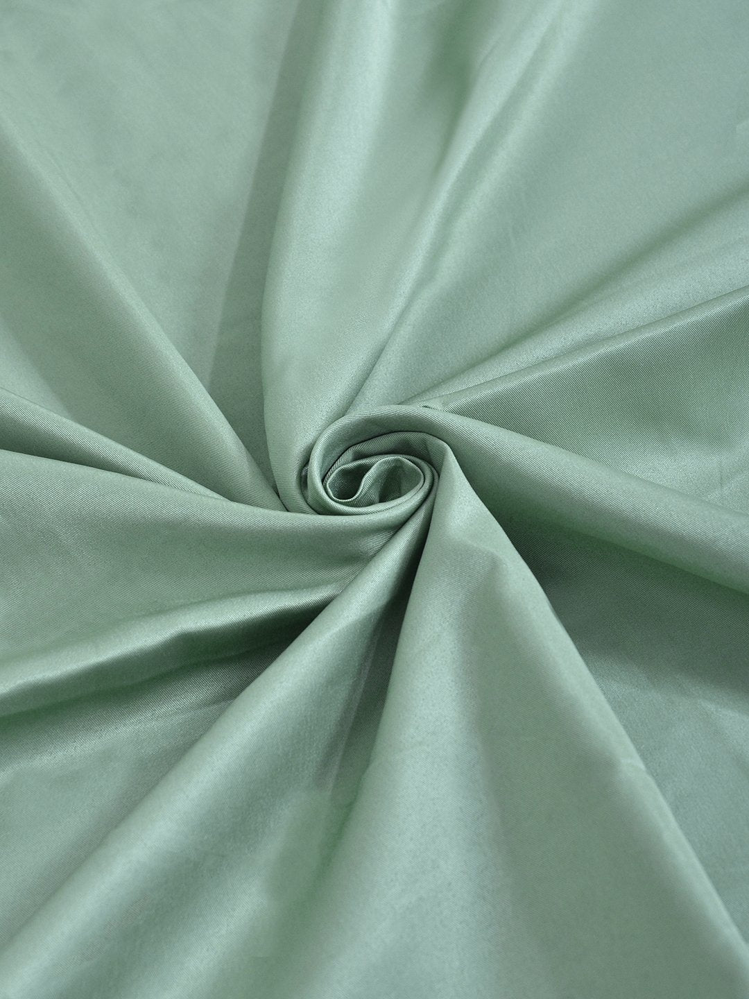 Green Solid 400 TC Satin Super King Double Bedsheet with 2 Pillow Covers & 2 Cushion Covers