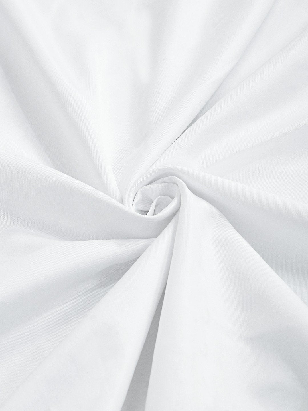 White Solid 400 TC Satin Super King Double Bedsheet with 2 Pillow Covers & 2 Cushion Covers