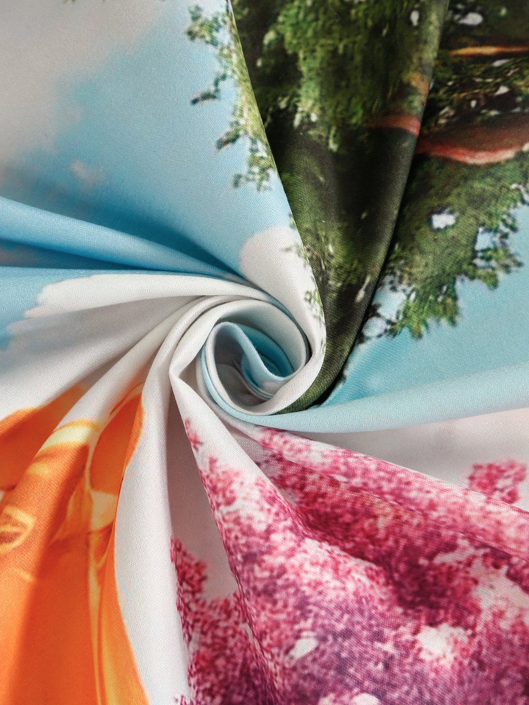 Multi Cartoon Characters 7D King Size Cotton Blend Fitted Double Bedsheet with 2 Pillow Covers